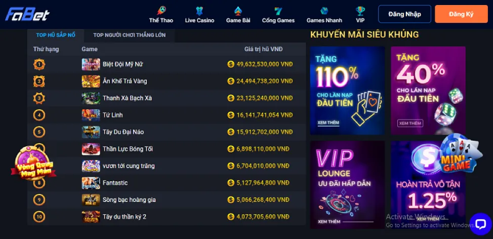 Tiền thưởng chào mừng 100% cho thành viên mới VND555